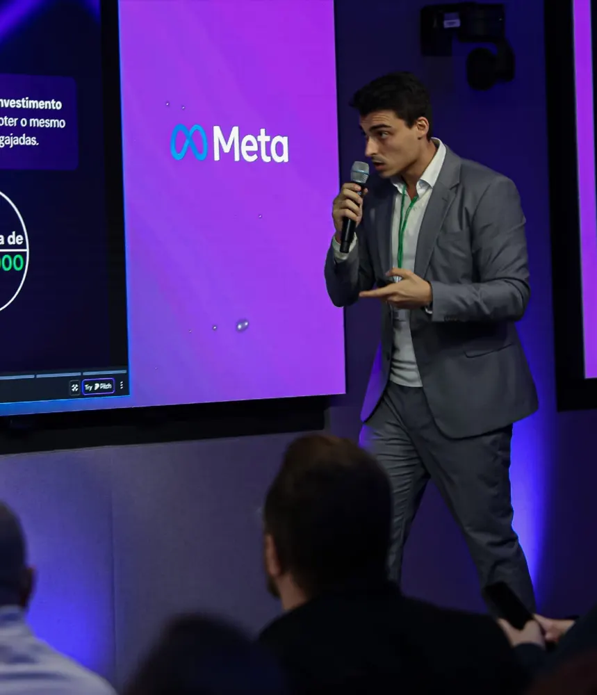 Marcus Plaisant em evento Meta