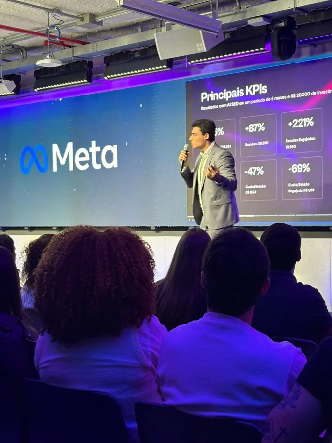 Marcus Plaisant em evento Meta
